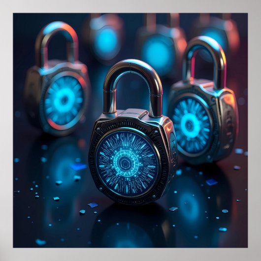 De evolutie van high-tech security AI Poster (Voorkant)