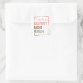 De evolutie van mama: van mama tot bruh vierkante sticker (Tas)