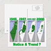 De evolutie van Palestina Briefkaart (Voorkant / Achterkant)