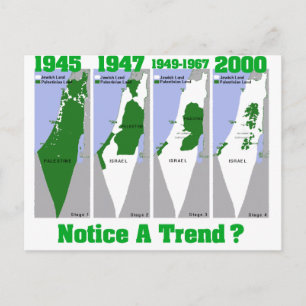 De evolutie van Palestina Briefkaart