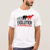 De evolutie van Republikeinen naar Dinosaurussen T-shirt (Voorkant)