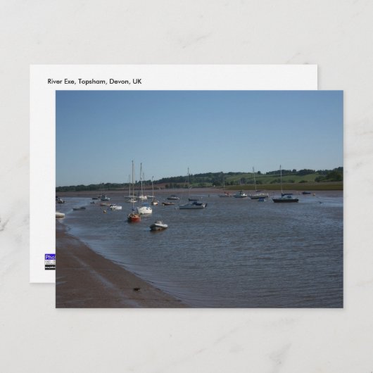 De Exe, Topsham, Devon, VK Briefkaart (Voorkant / Achterkant)