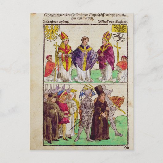 De executie van Jan Hus Briefkaart (Voorkant)