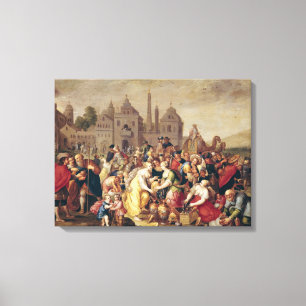 De exodus of de Vasen van de Egyptenaren Canvas Afdruk