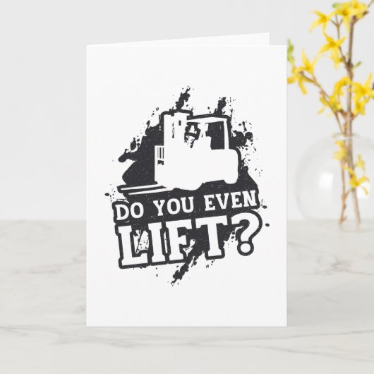 De exploitant van het vorkheftrucje houdt zelfs Fo Kaart (Gele Bloem)