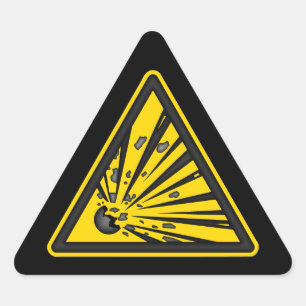 De explosieve Sticker van de Waarschuwing