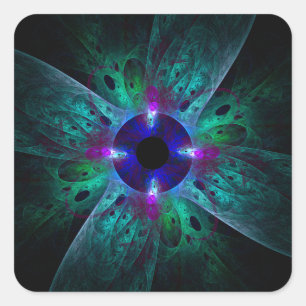 De Eye Abstract Art Square Sticker