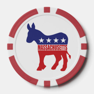 De Ezel van de Democraat van Massachusetts Poker Chips