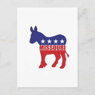 De Ezel van de Democraat van Missouri Briefkaart
