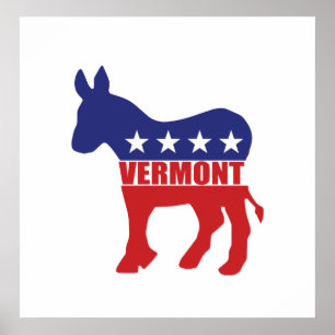 De Ezel van de Democraat van Vermont Poster