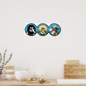 de fabelachtige cartoon van freak broers poster (Keuken)