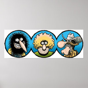 de fabelachtige cartoon van freak broers poster