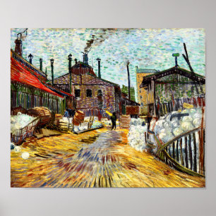 De fabriek (1887) van Vincent Van Gogh Poster