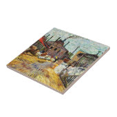 De fabriek (1887) van Vincent Van Gogh Tegeltje (Zijkant)