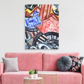 De fabriek en de brug canvas afdruk (Insitu (Woonkamer))