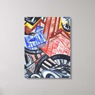De fabriek en de Brug Canvas Afdruk
