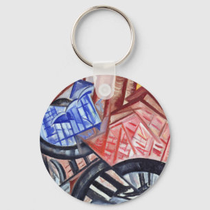 De fabriek en de brug sleutelhanger