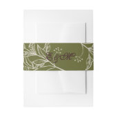 De Faire-part Bandeau neutre marron mousse et vert olive (Devant example)