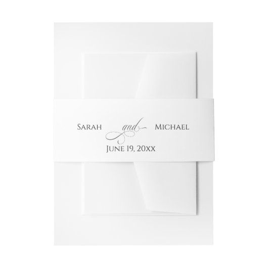 De Faire-part Bandeau ventral calligraphié simple (Devant example)
