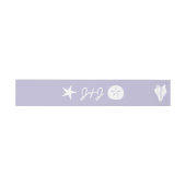 De Faire-part Bandeau ventral Summer Seashells in Lavender Invit (Plat)