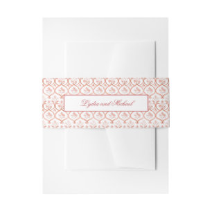 De Faire-part Bandeau ventre aquarelle rouge et blanc
