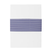 De Faire-part Bleu marine et blanc rayé - Bandeau (Dos Example)