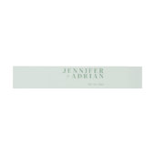 De Faire-part Invitation minimale Cool Mint avec bandeau ventral (Plat)