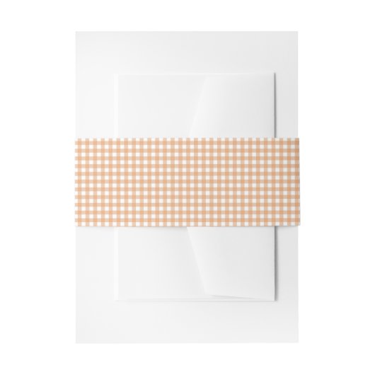 De Faire-part Petit Citrouille Gingham Invitation Bandeau Ventre (Devant example)