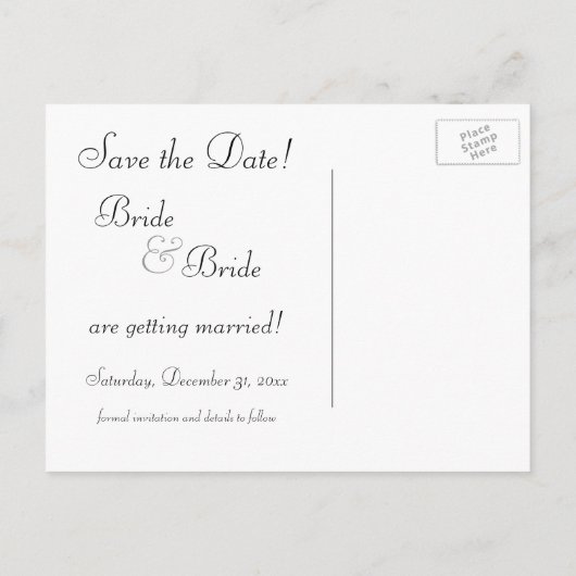 De Fairy Tale Princess Wedding Save the Date! Aankondigingskaart (Achterkant)