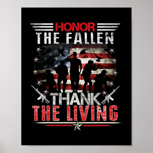 De Fallen Veteran Thereed Militaire Steun M Poster (Voorkant)