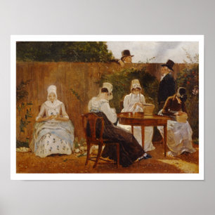 De familie Chalon in hun Londense tuin, oor Poster