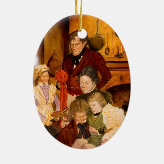 De familie Cratchit Keramisch Ornament (Achterkant)