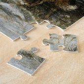 De familie kerstboom sneeuwlandschap legpuzzel (Zijkant)