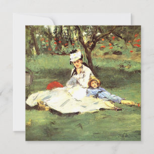 De familie Monet in hun tuin Edouard Manet