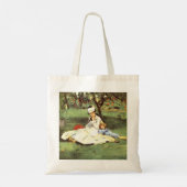 De familie Monet in hun tuin Edouard Manet Tote Bag (Achterkant)