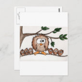 De familie Owl Briefkaart (Voorkant / Achterkant)