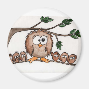 De familie Owl Magneet