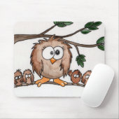 De familie Owl Muismat (Met muis)