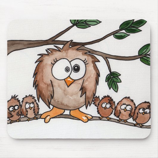 De familie Owl Muismat (Voorkant)