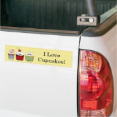 De familie van Cupcake het berijpen bestrooit hea Bumpersticker (Op Truck)