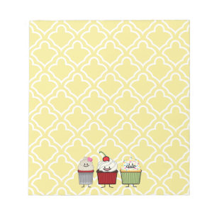 De familie van Cupcake het berijpen bestrooit Notitieblok