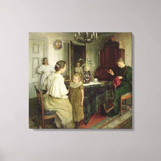 De familie van de kunstenaar, 1895 canvas afdruk (Voorkant)