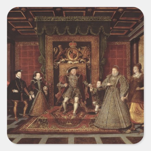 De familie van Henry VIII: Vierkante Sticker (Voorkant)