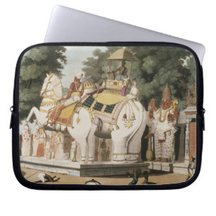 De familie verdient hulde aan hun heerser, gegrave laptop sleeve