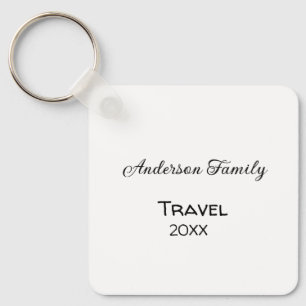 De familienaam reis vakantie avontuur toevoegen ja sleutelhanger