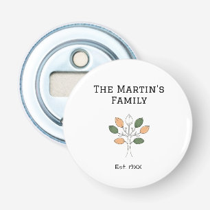 de familiereünie jaar naam boom gemeenschap  button flesopener