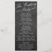 De Fancy Collecties van het Chalkboard Wedding Programma (Achterkant)