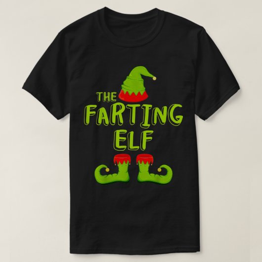 De Farting Elf Matching Group kerstkostuum T-shirt (Design voorkant)