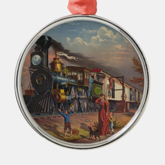 De Fast Mail Service Train van 1875 Metalen Ornament (Voorkant)
