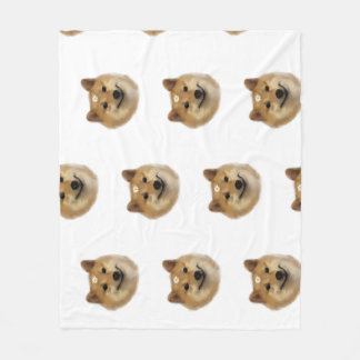De Fat Shiba Inu Pattern Blanket Fleece Deken